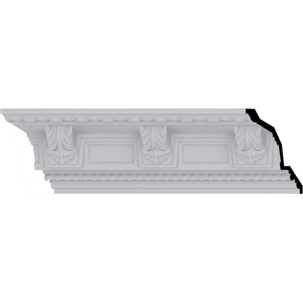 Ekena Millwork 5 1/4"H x 5 1/4"P x 7 1/2"F x 94 1/2"L Attica Acanthus Leaf Crown Moulding MLD05X05X07AT - main